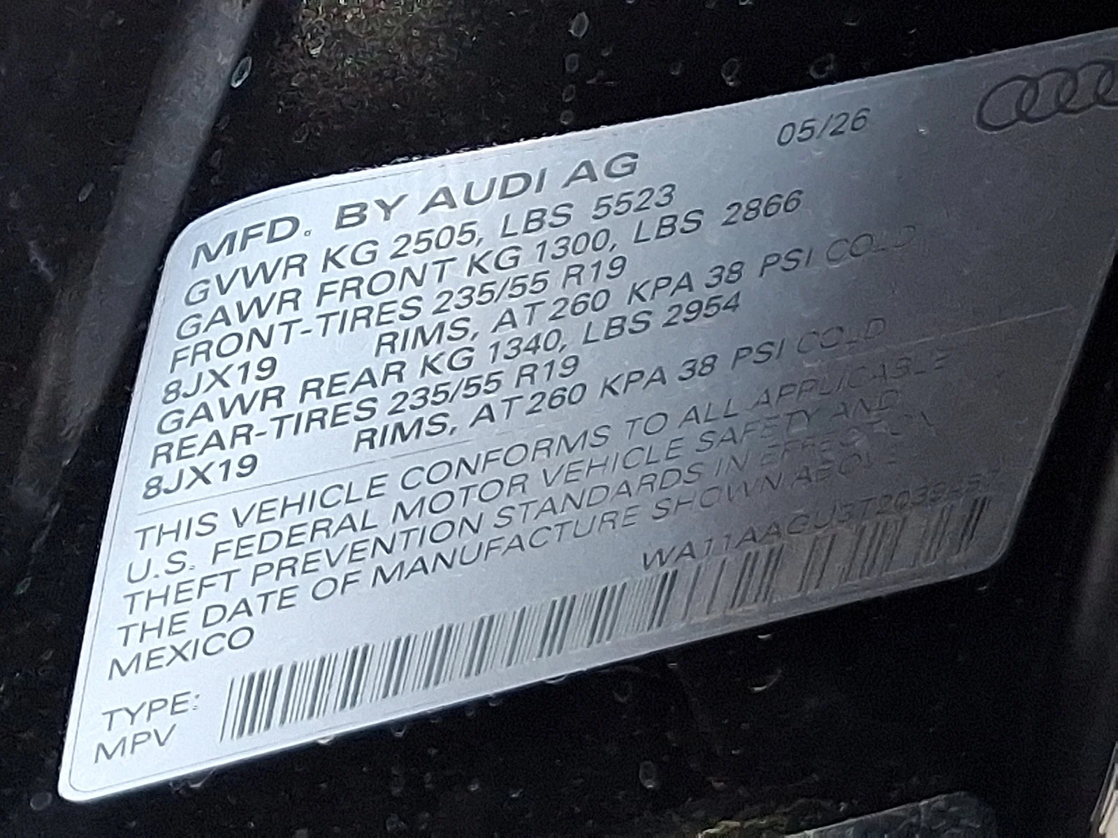 New 2026 Mythos Black Metallic Audi Premium image 20