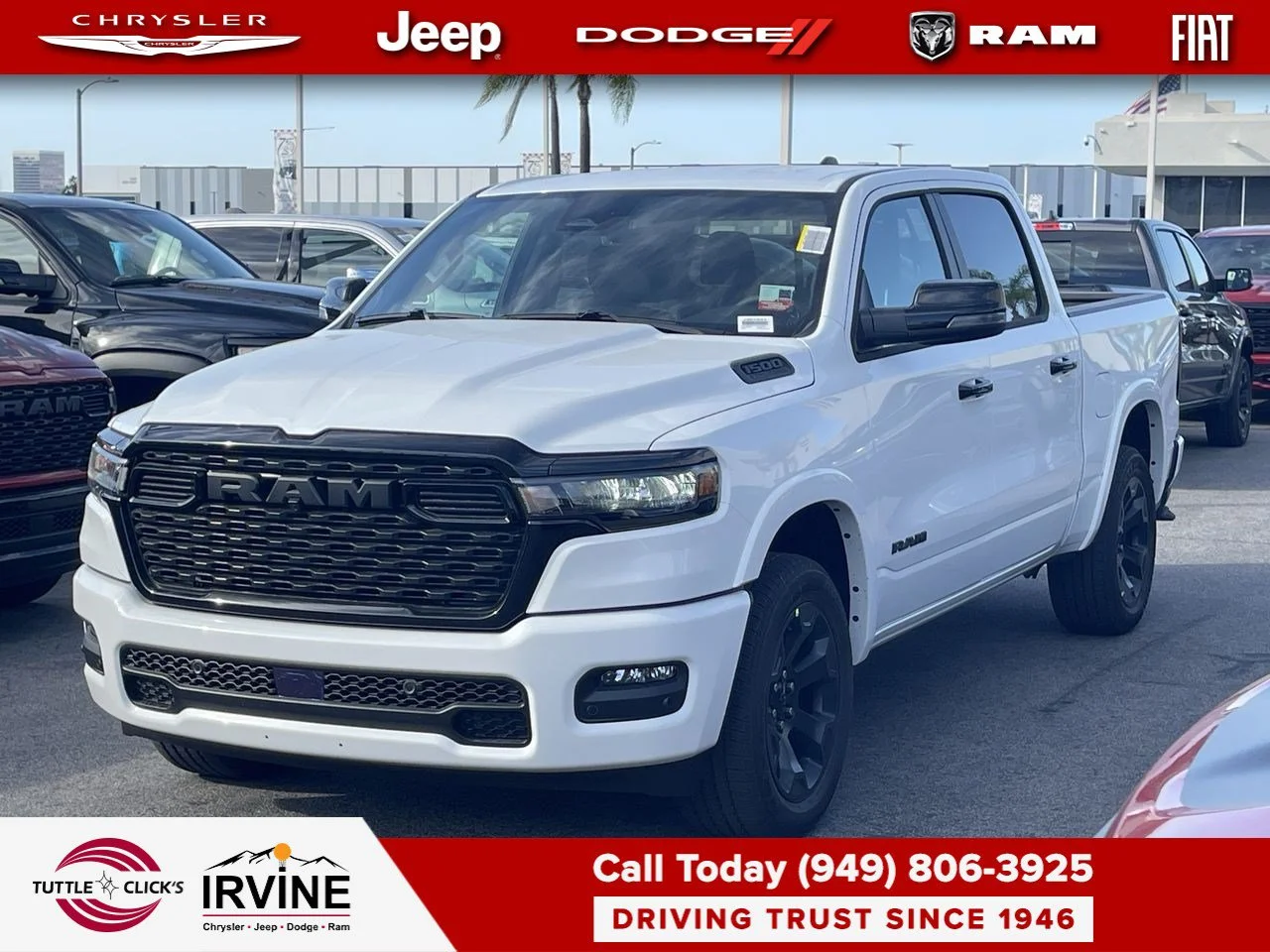 New 2027 Bright White Clear-Coat Exterior Paint RAM Big Horn image 9