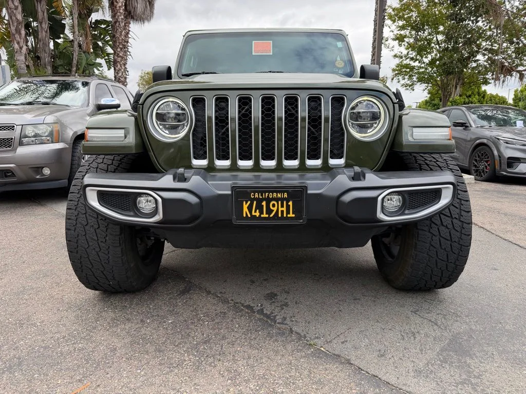 Used 2021 Green Jeep Unlimited Sahara 4xe image 3
