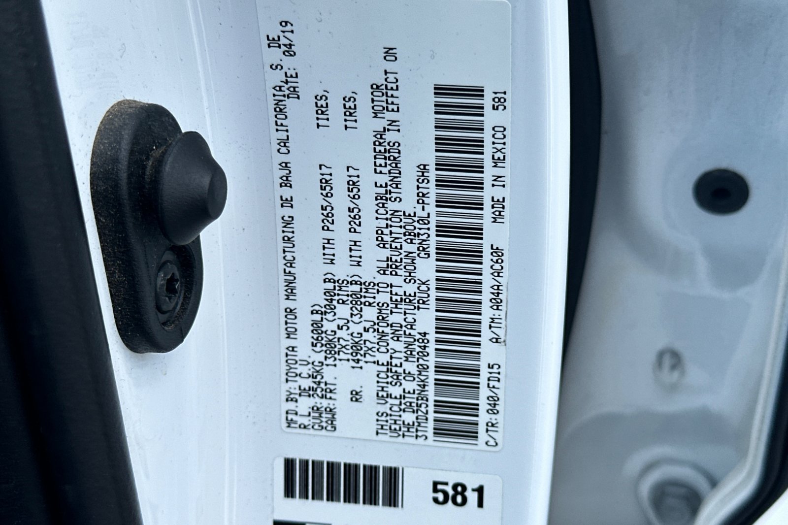 Certified Used 2019 Super White Toyota SR5 image 28