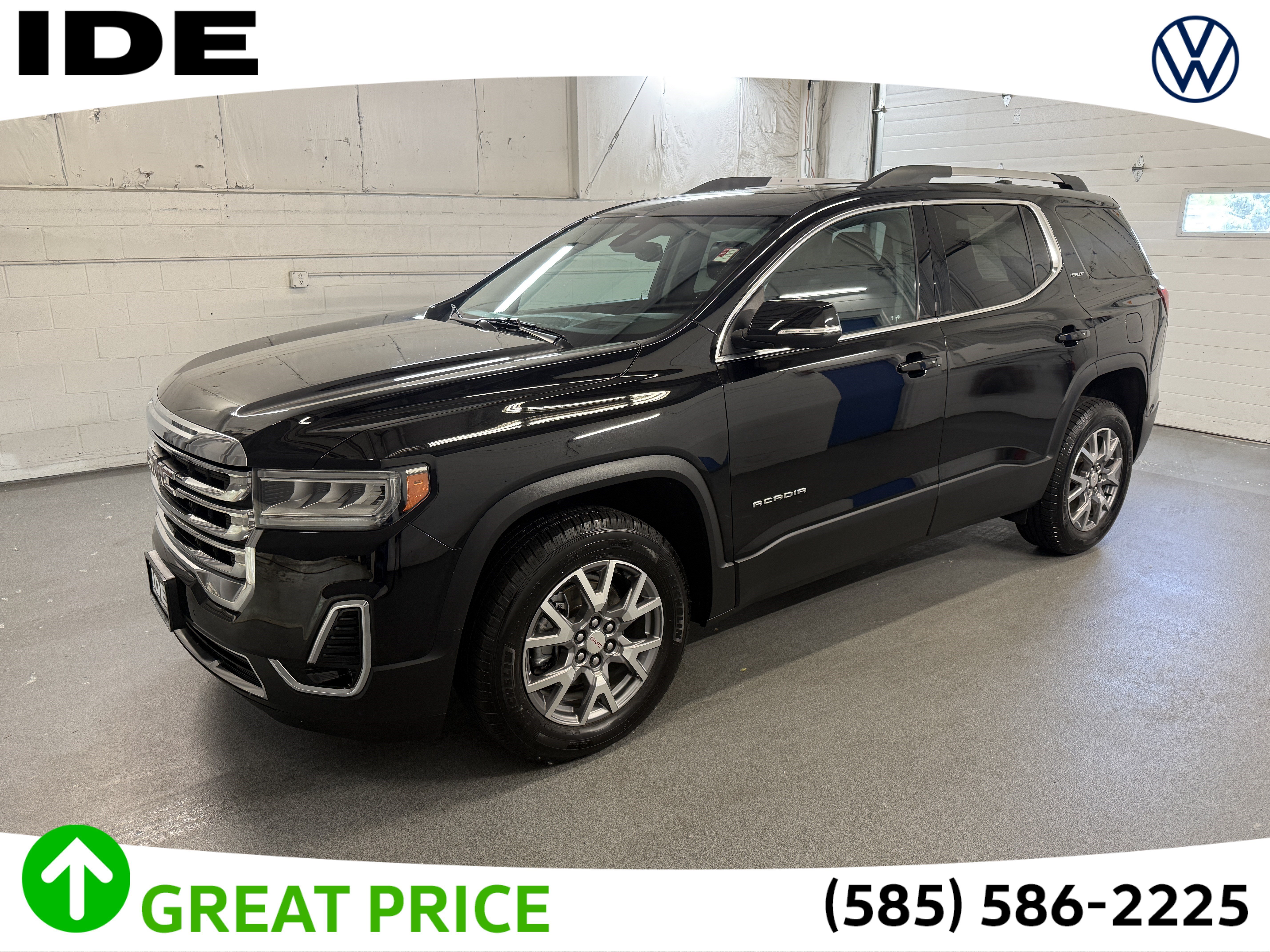 Used 2021 Ebony Twilight Metallic GMC SLT image 1