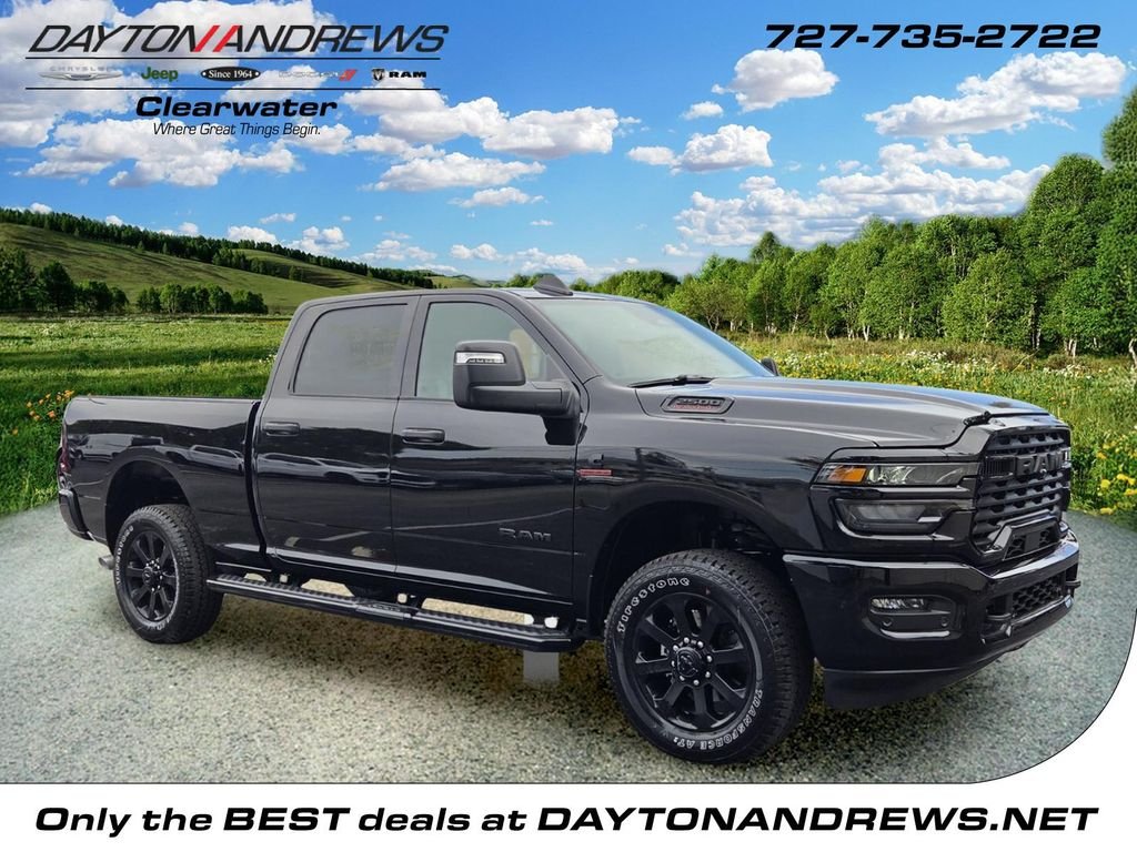 New 2026 Diamond Black Crystal Pearl-Coat Exterior Paint RAM Big Horn image 1