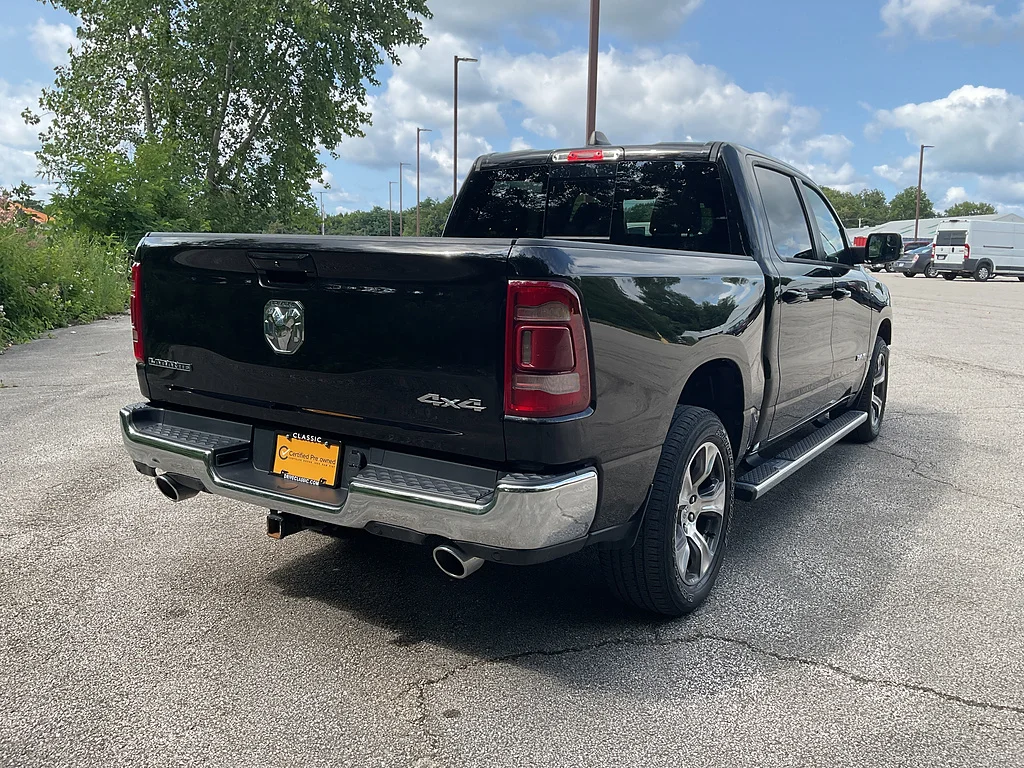 Used 2024 Diamond Black Crystal Pearl Coat Ram Laramie image 7