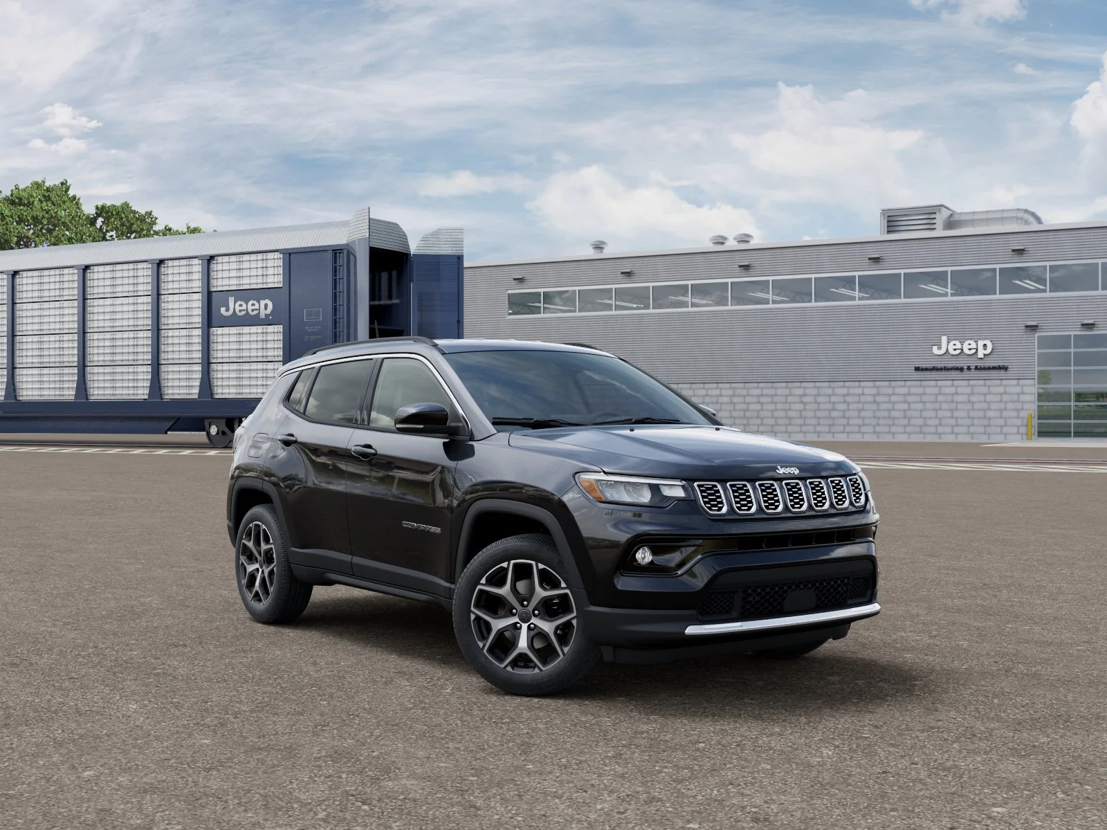 New 2026 Diamond Black Crystal Pearl-Coat Exterior Paint Jeep Limited image 3