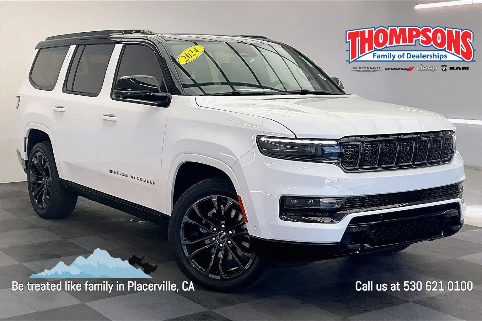 Used 2024 Bright White Clearcoat Jeep Series III image 1