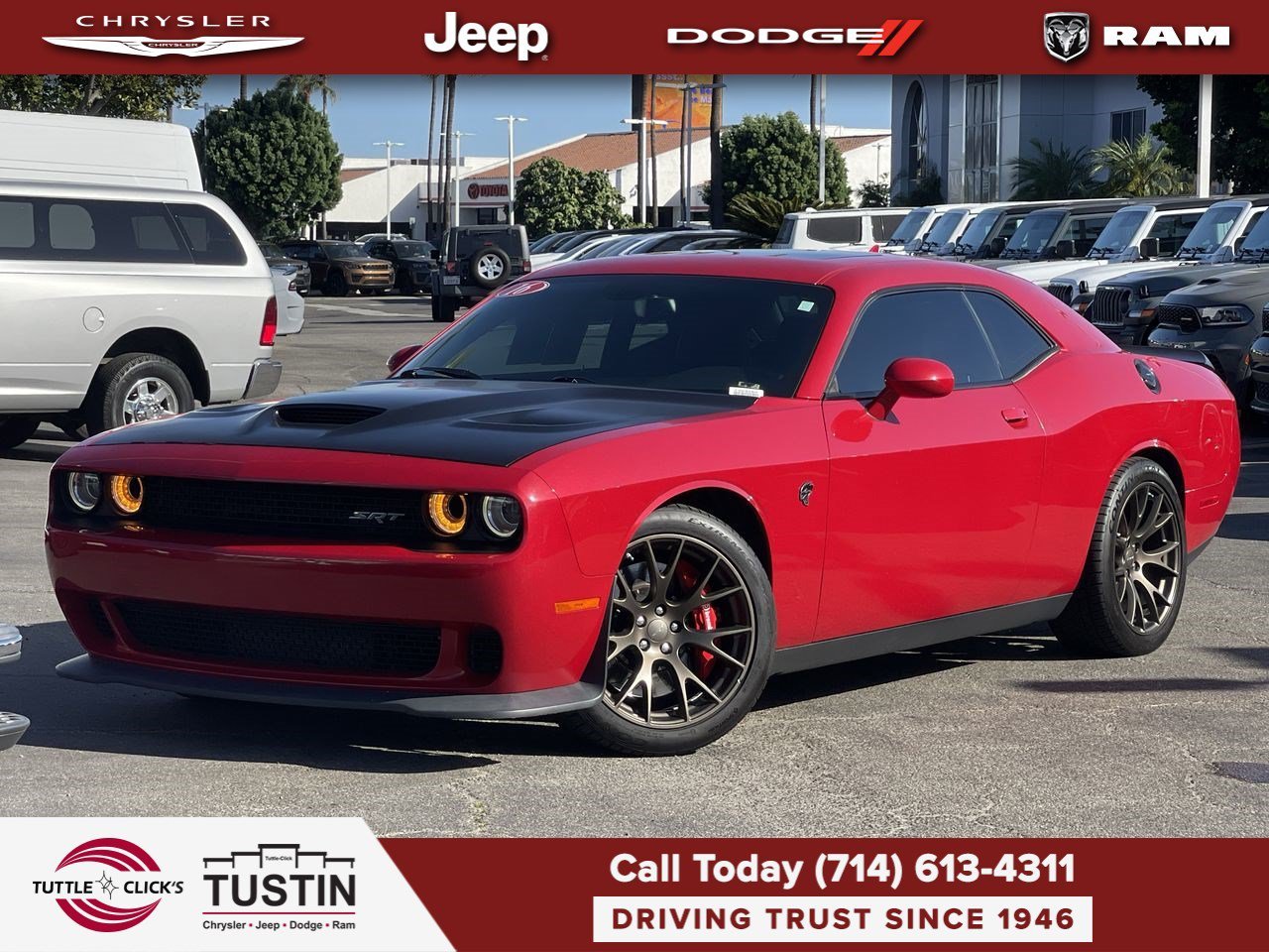 Used 2016 Redline Red Tricoat Pearl Dodge SRT Hellcat image 1