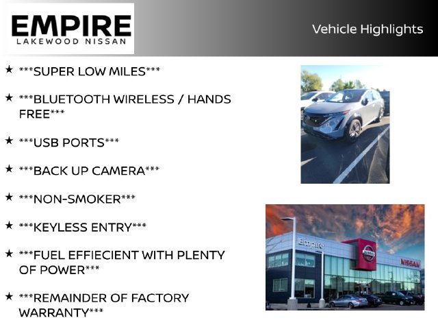 Used 2024 Nissan ARIYA Engage with VIN JN1CF0BB0RM743230 for sale in Lakewood, CO