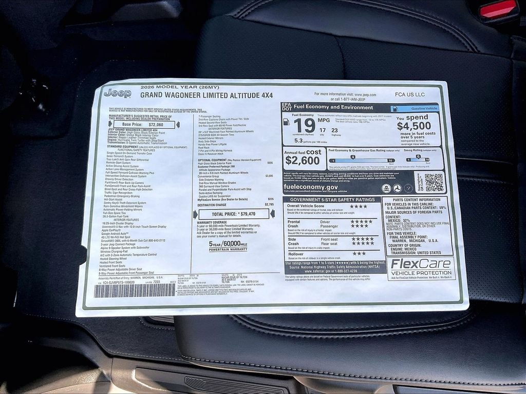 New 2026 High Gloss Black Exterior Paint Jeep Limited Altitude image 17