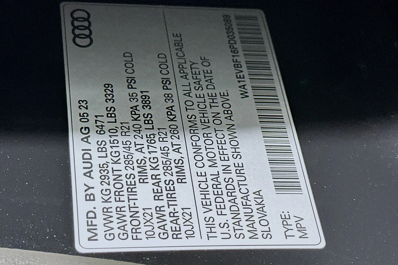 Used 2023 Mythos Black Metallic Audi Premium Plus image 22
