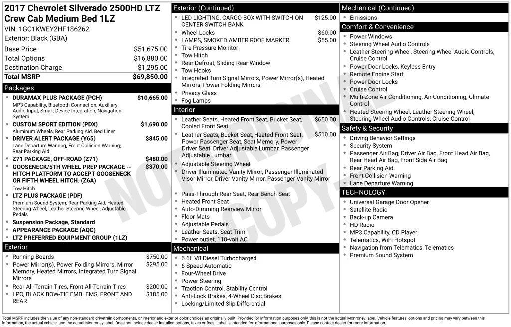 Used 2017 Black Chevrolet LTZ image 14