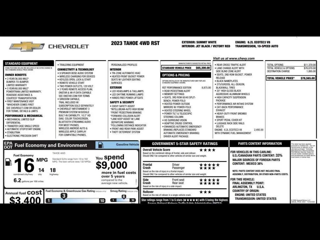 Used 2023 Summit White Chevrolet RST image 3