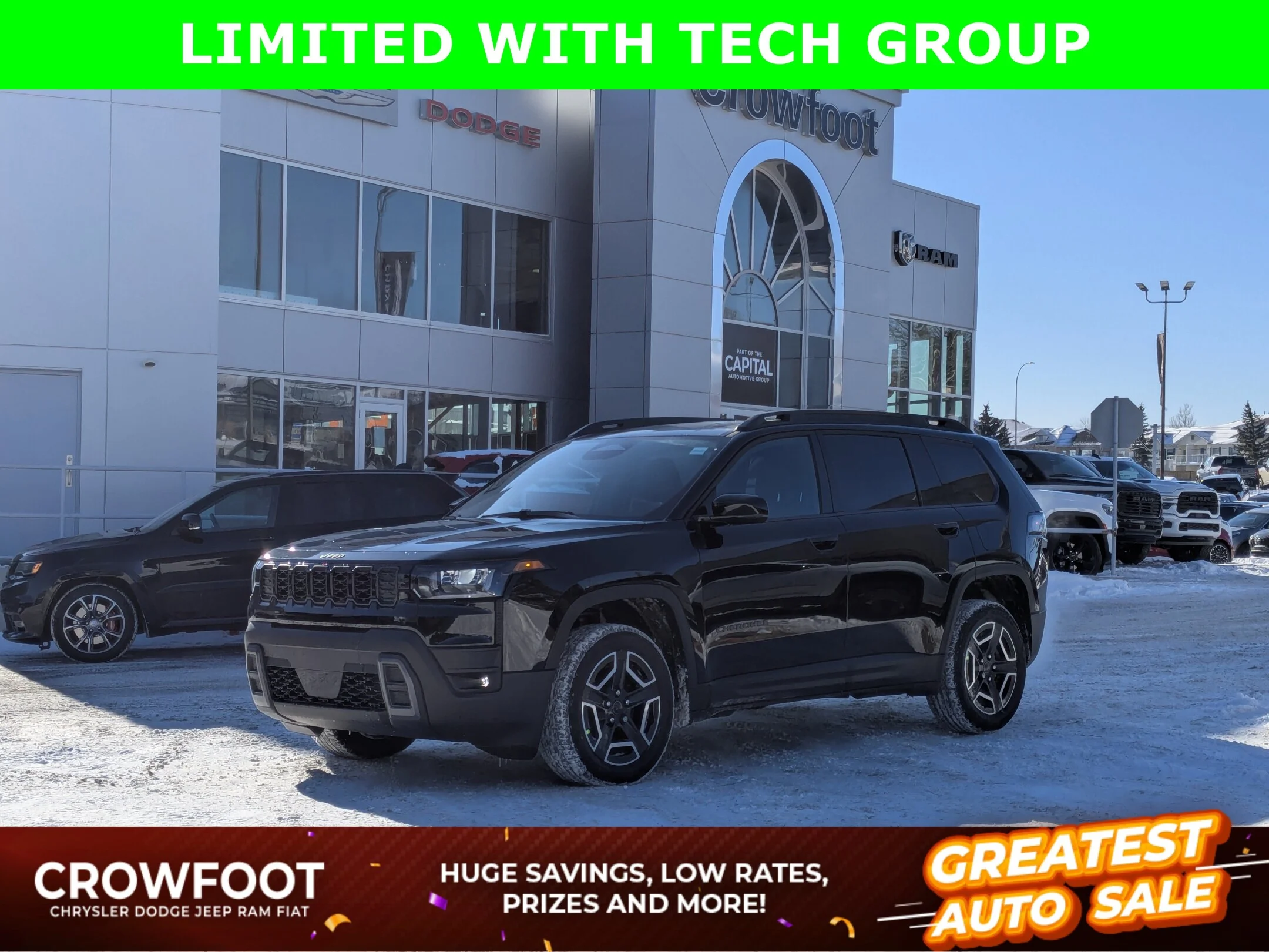 New 2026 Black Jeep Limited - - Hybrid - Tech Grp - Uconnect 5 NAV - 9 Spkr Audio - Mopar Interior Pkg & More! image 1