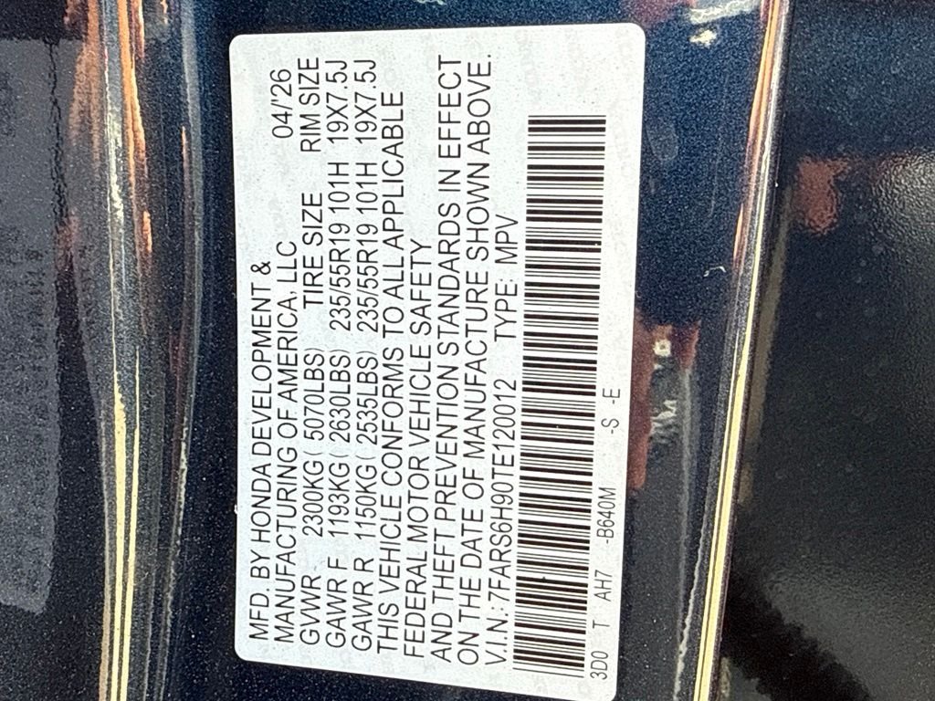 Certified Used 2026 Canyon River Blue Metallic Honda AWD Sport Touring Hybrid image 31