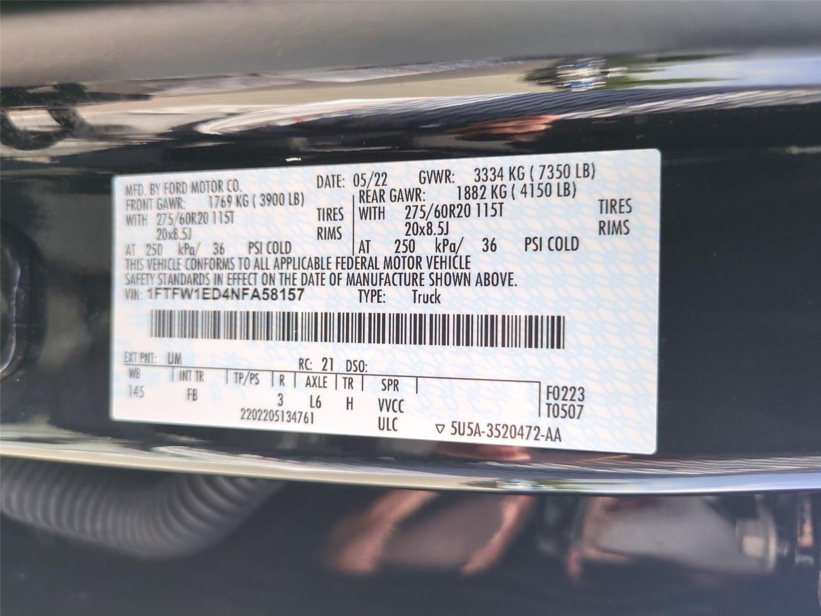 Used 2022 Agate Black Metallic Ford XLT image 40