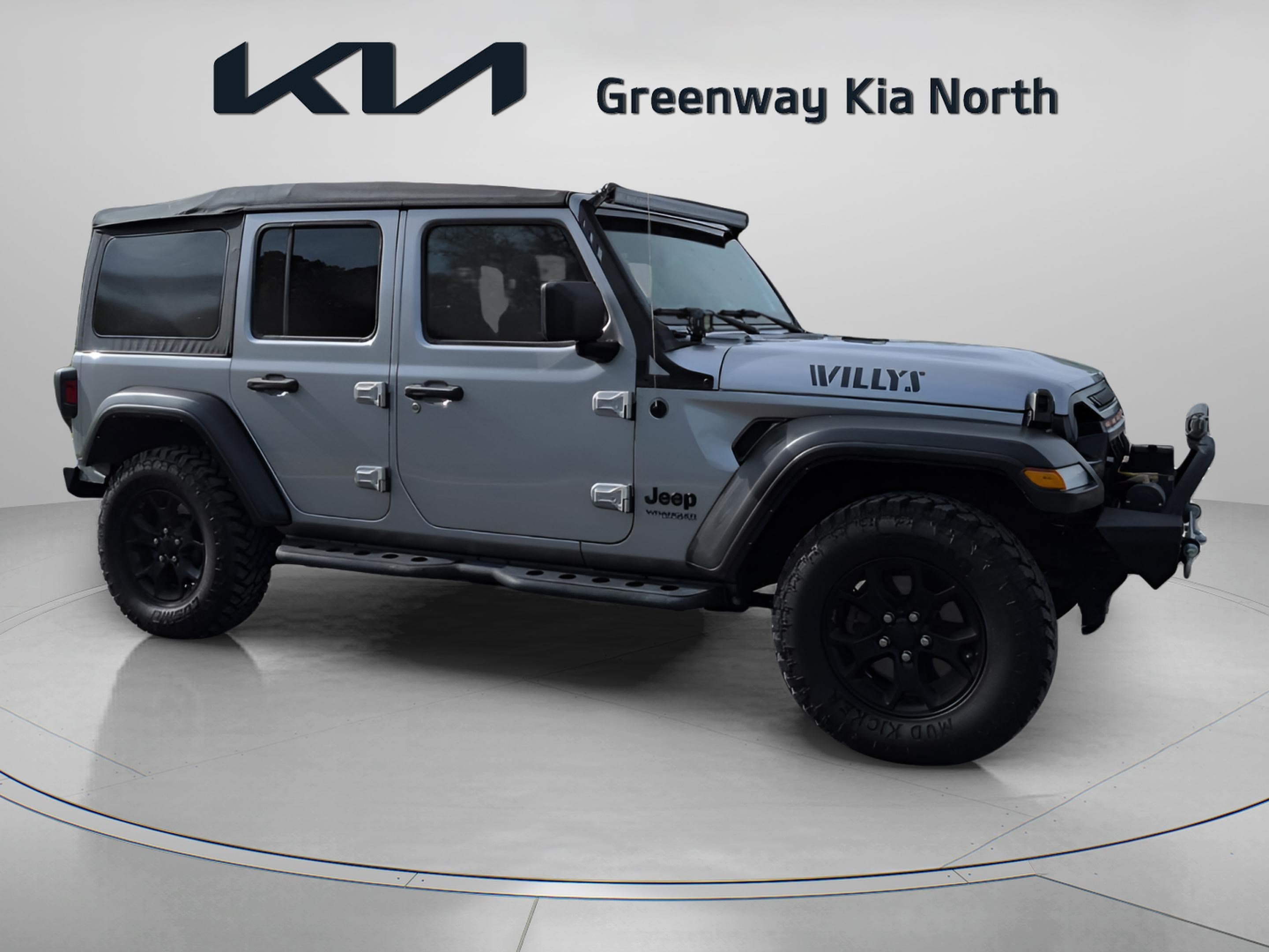 Used 2021 Billet Silver Metallic Clearcoat Jeep Unlimited Willys image 1