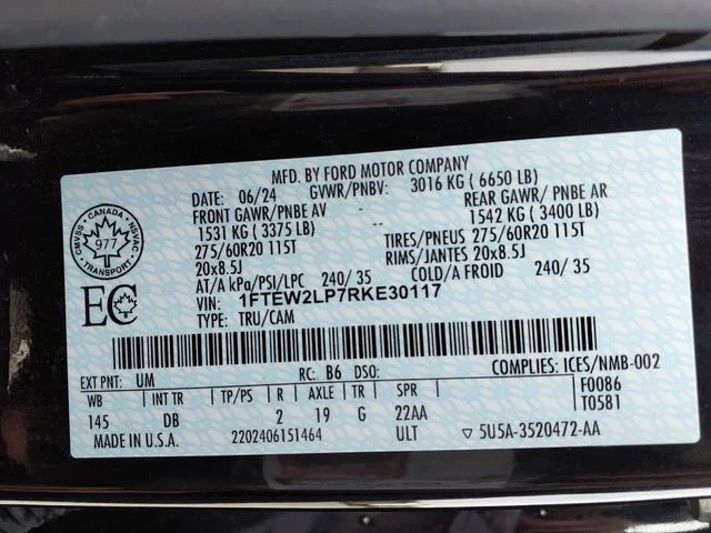 Certified Used 2024 Agate Black Metallic Ford STX image 25