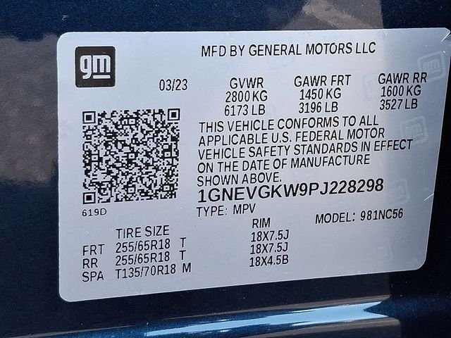 Used 2023 Northsky Blue Metallic Chevrolet LT Cloth image 78