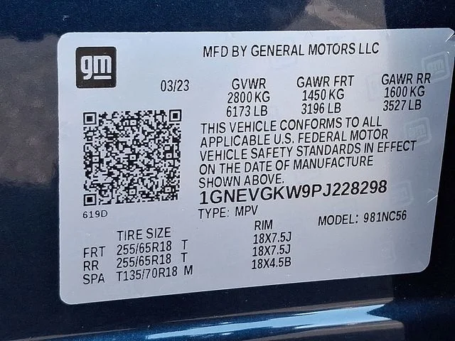 Used 2023 Northsky Blue Metallic Chevrolet LT Cloth image 78