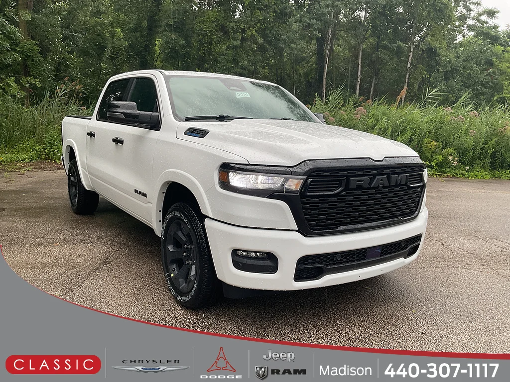 New 2026 Bright White Clear Coat Ram Big Horn Crew Cab 4x4 5