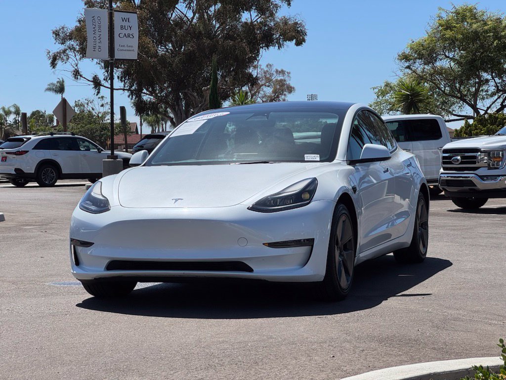 Used 2023 Pearl White Multi-Coat Tesla Base image 4