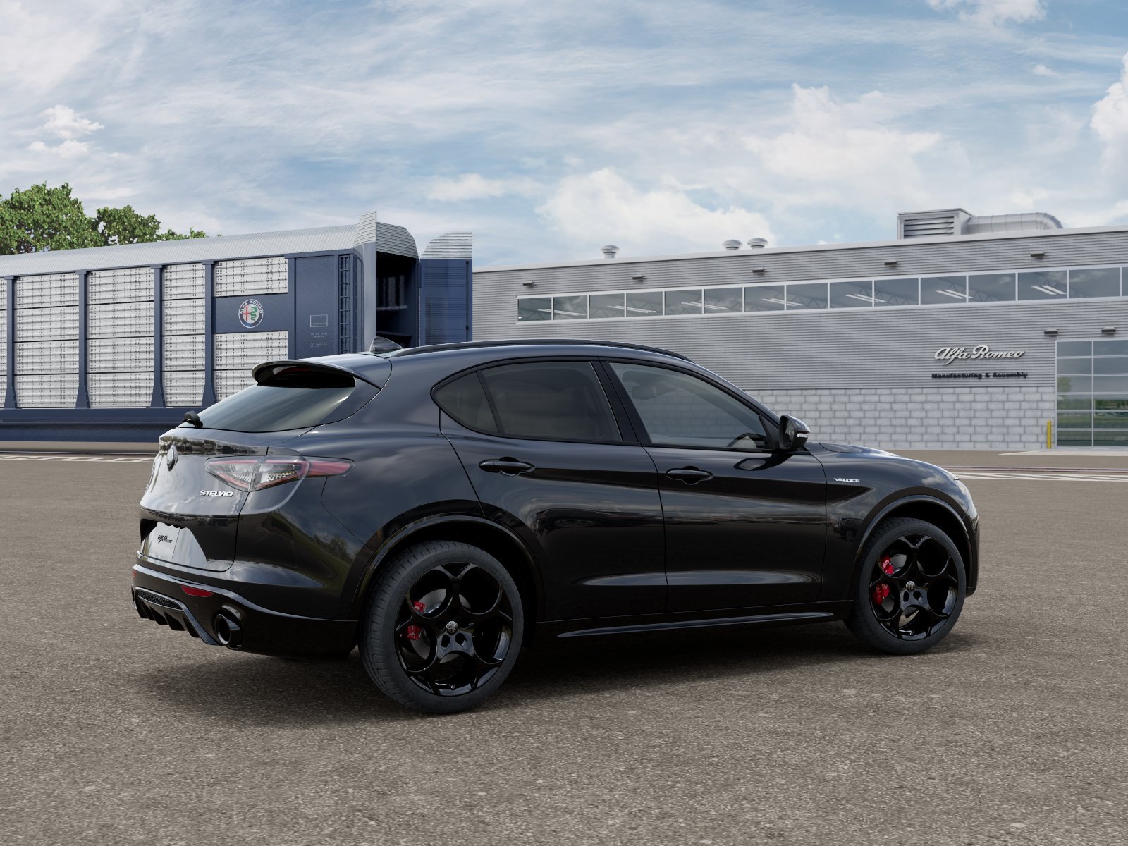New 2026 Vulcano Black Metallic Exterior Paint Alfa Romeo Base image 2