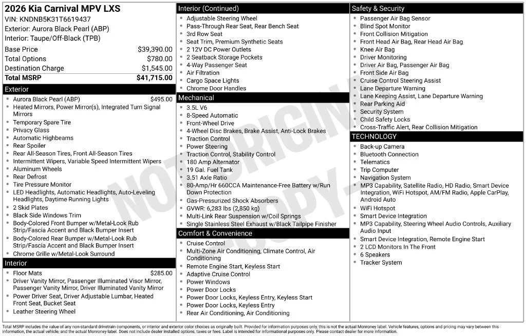 Used 2026 Black Kia LXS image 2