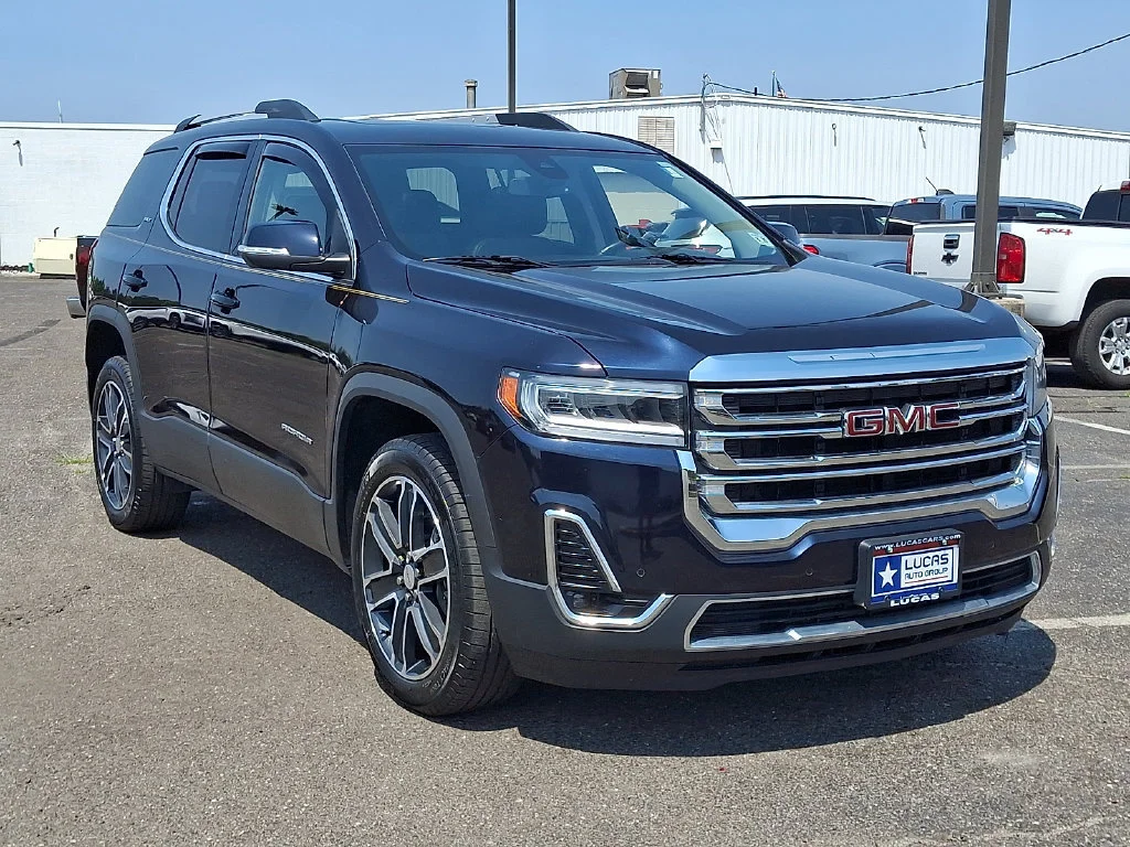 Used 2021 MIDNIGHT BLUE METALLIC GMC SLT image 2