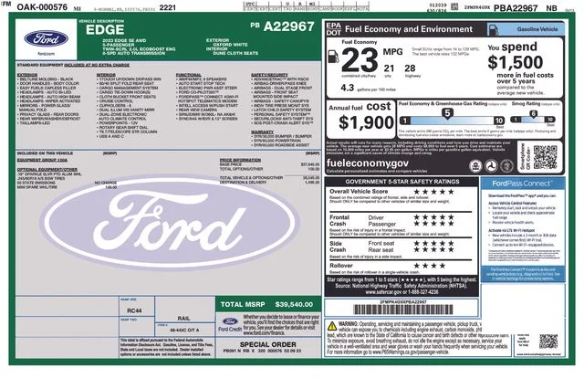 Used 2023 White Ford SE image 6