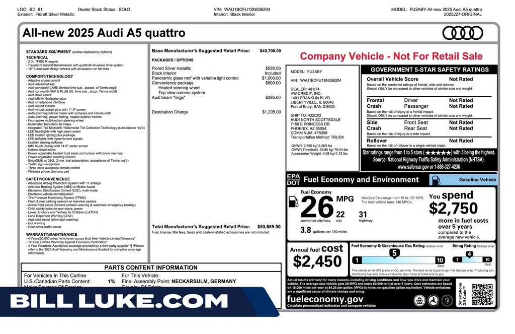 Used 2025 Silver Audi quattro image 1