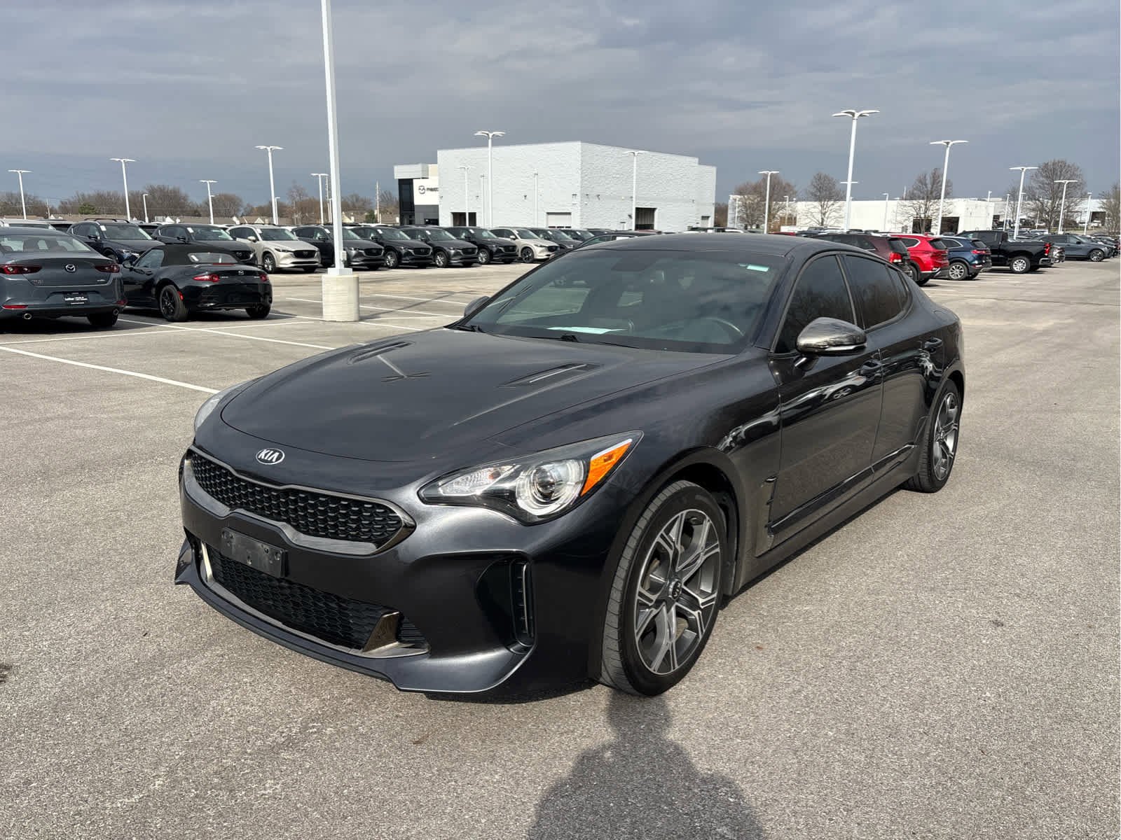 Used 2021 Kia Stinger GT-Line with VIN KNAE15LA7M6091658 for sale in Kansas City