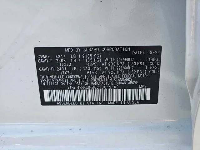 New 2026 CRYSTAL WHITE PEARL Subaru Base image 29