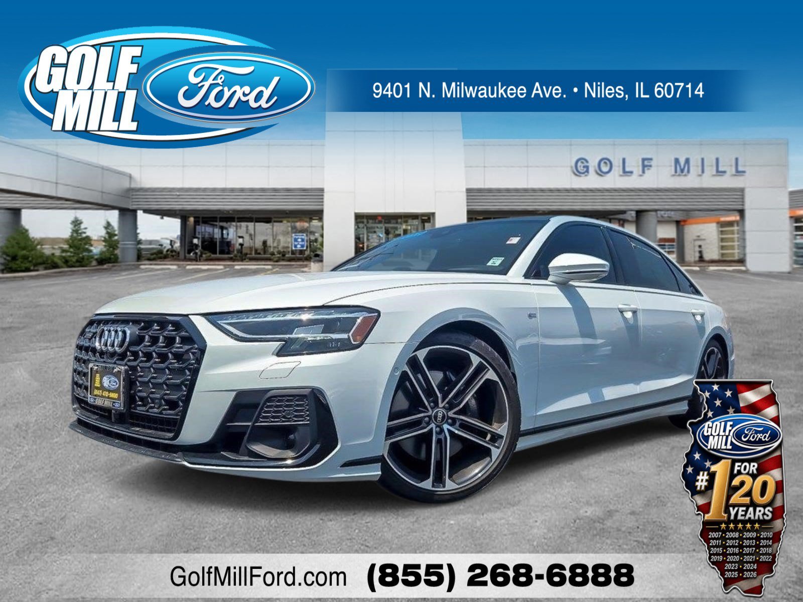 Used 2025 Glacier White Metallic Audi L 55 image 1