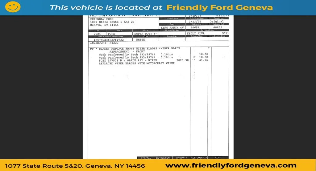 Used 2024 Oxford White Ford Lariat image 5