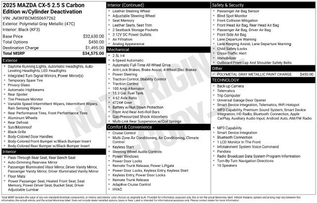 Used 2025  Mazda 2.5 S Carbon Edition image 41