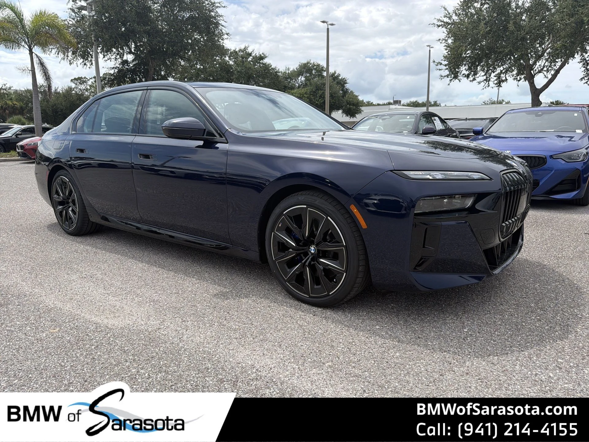 New 2026 Tanzanite Blue II Metallic BMW 740i xDrive image 1