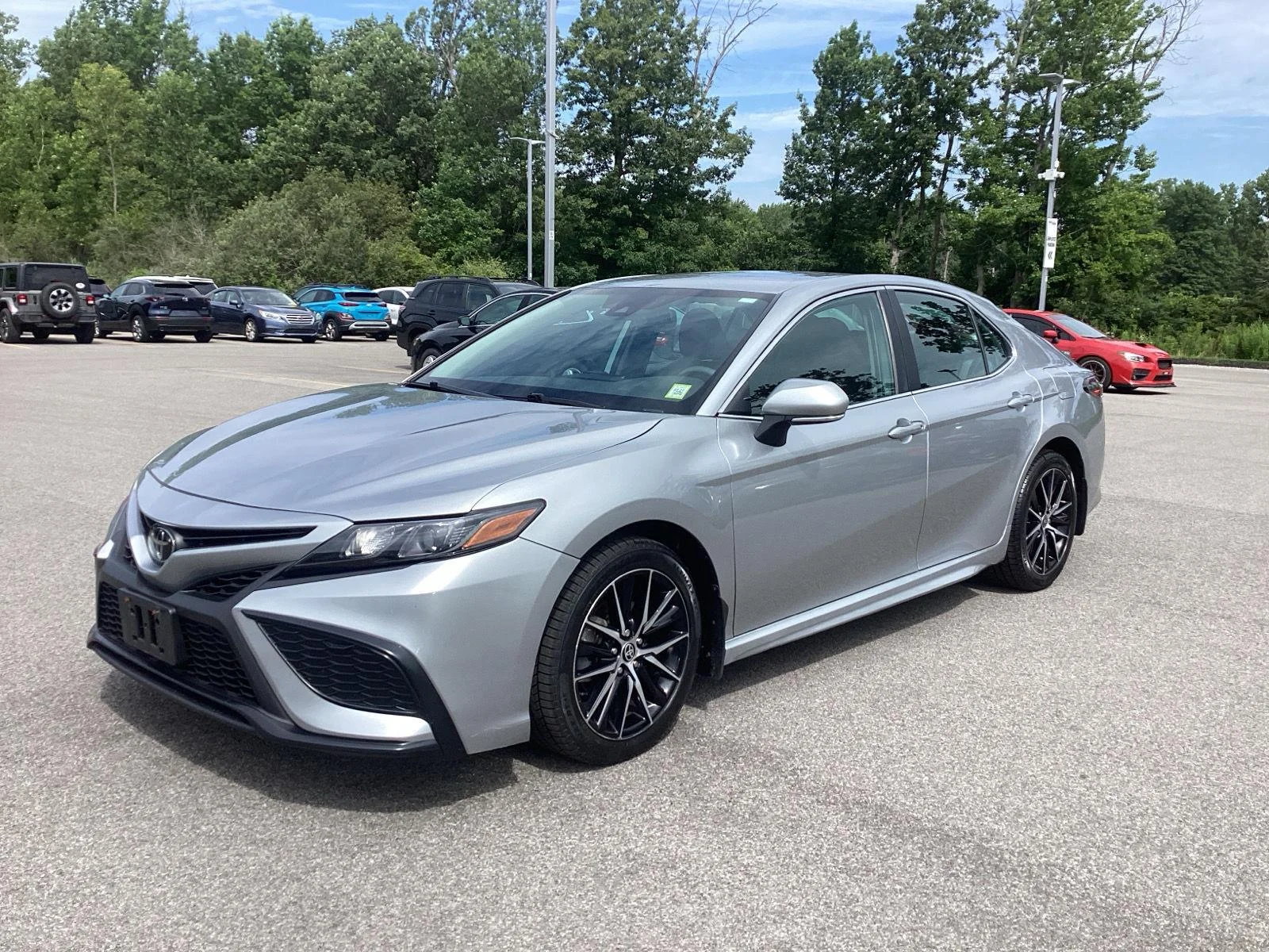 Used 2023 Celestial Silver Metallic Toyota SE image 3