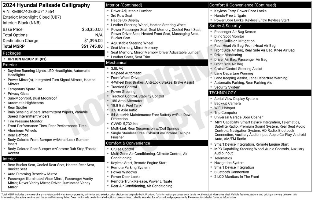 Used 2024 White Hyundai Calligraphy image 41
