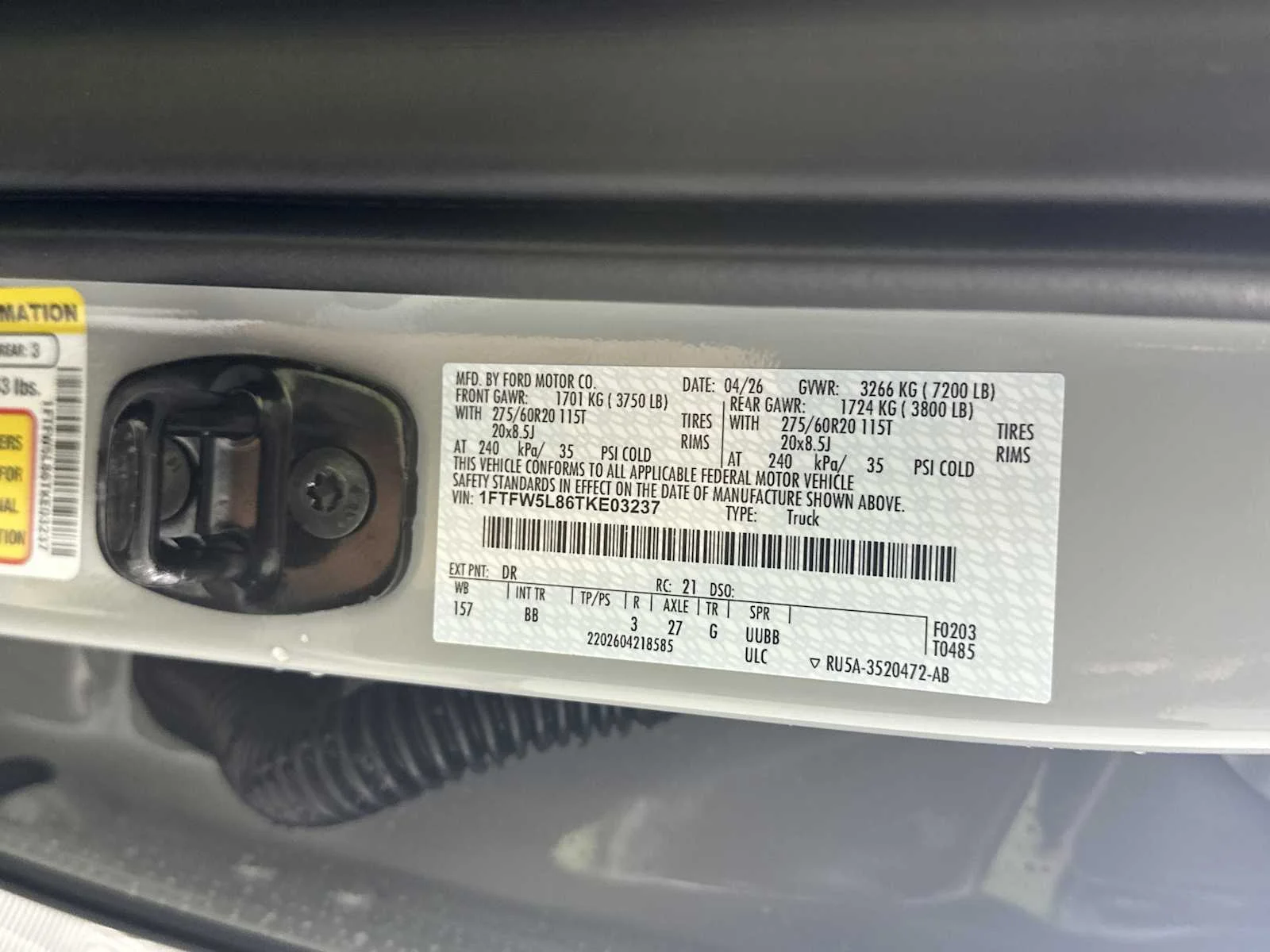 New 2026 Avalanche Gray Ford LARIAT image 36