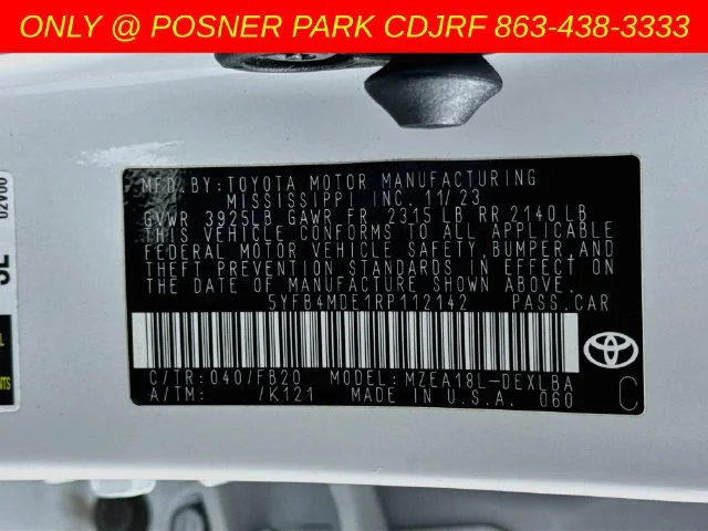 Used 2024 White Toyota LE image 31