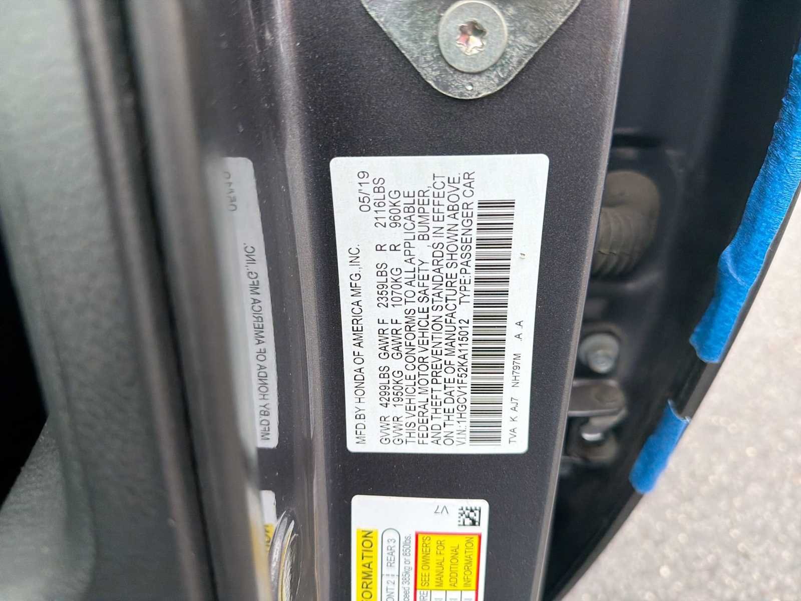 2019 Honda Accord EX-L - Photo 35