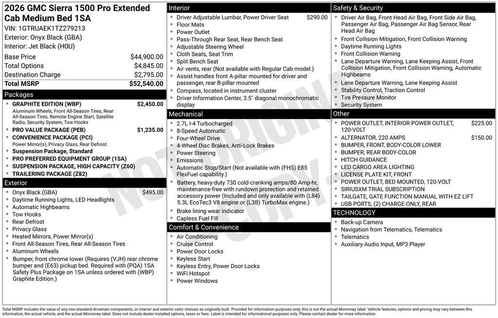 New 2026 Onyx Black GMC Pro image 5