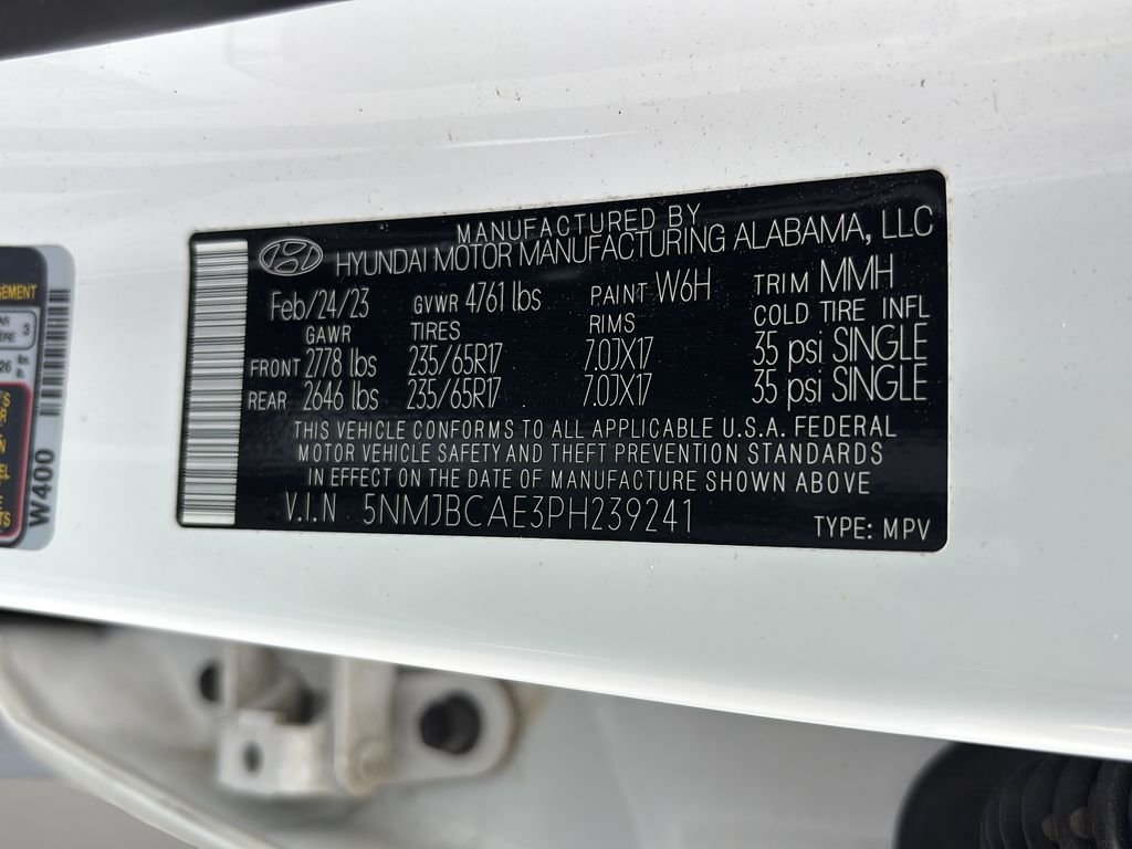 Used 2023 Serenity White Pearl Hyundai SEL image 38