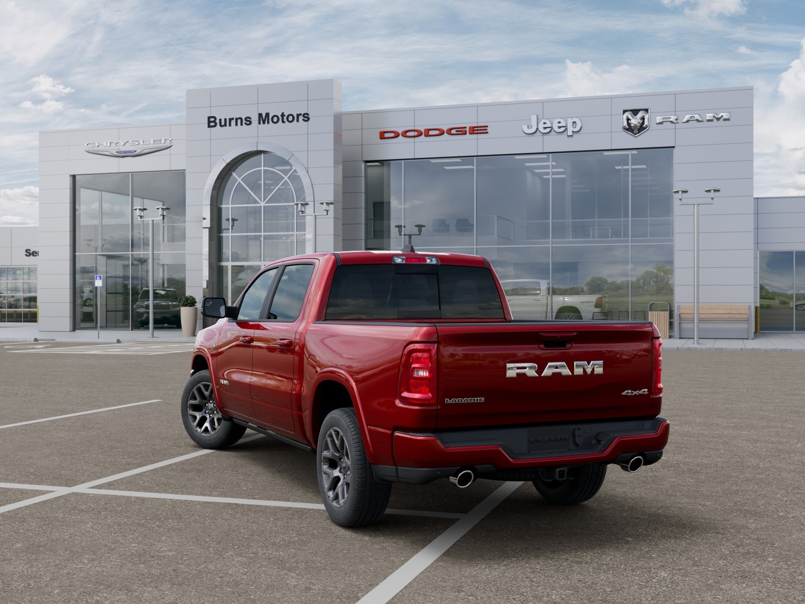 New 2026 Molten Red Pearl-Coat Exterior Paint RAM Laramie Southwest Edition image 29