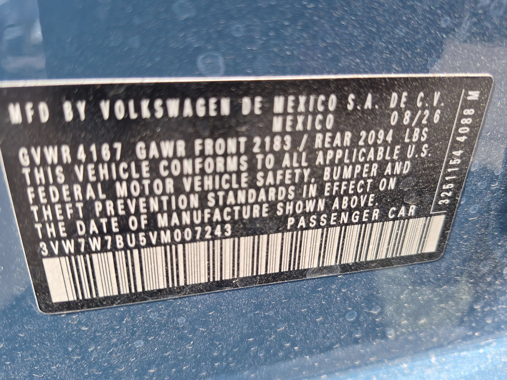 New 2027 Monterey Blue Pearl Volkswagen SE image 17