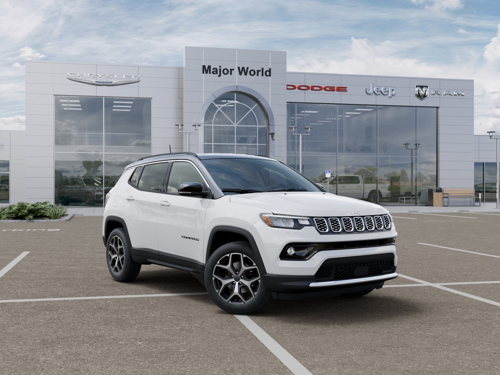 New 2026 Bright White Clear-Coat Exterior Paint Jeep Limited image 5