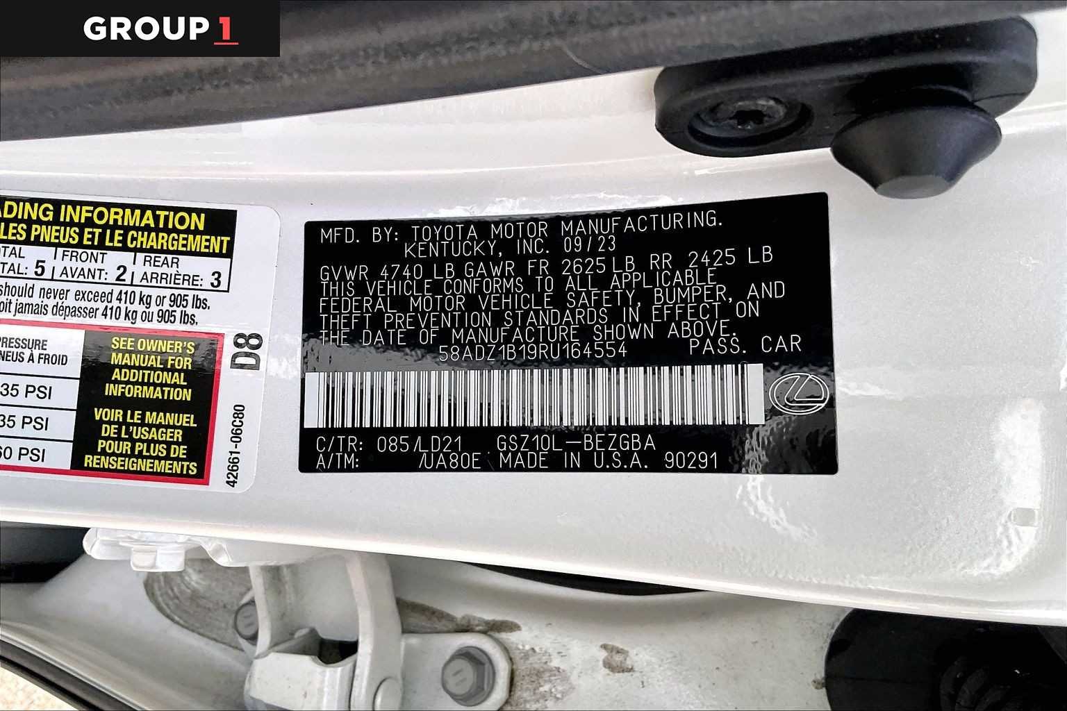 Used 2024 Eminent White Pearl Lexus  image 34