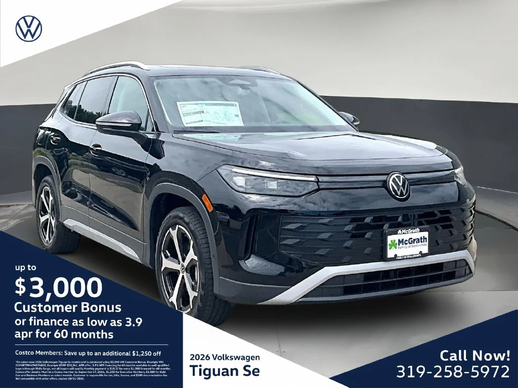New 2026 Black Volkswagen SE image 1