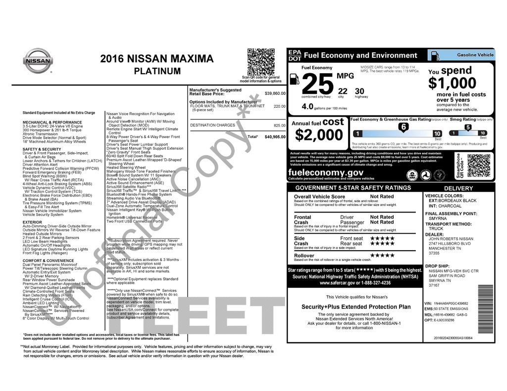 Used 2016 Bordeaux Nissan Platinum image 38