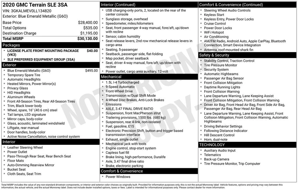 Used 2020 Blue GMC SLE image 6