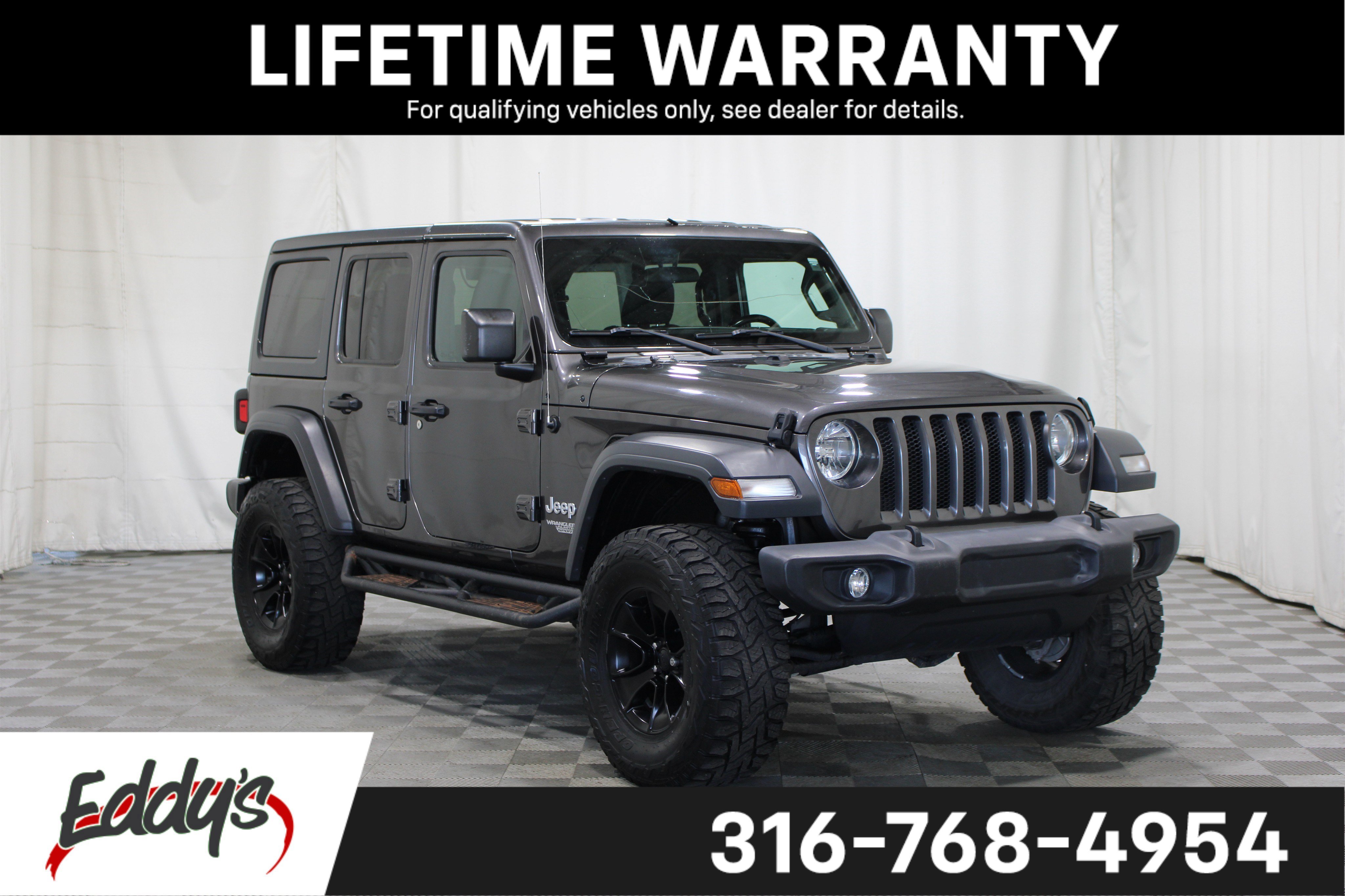 Used 2018 Granite Crystal Metallic Clearcoat Jeep Sport S image 1